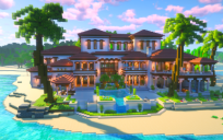 Coastal Mansion + Detailed interior