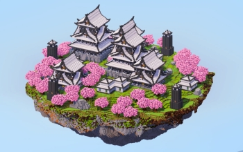 Pale Oak Japanese Floating Island