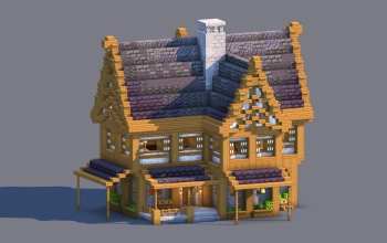 Medieval Survival House | Fully Decorated Interior | Black Edition | Schematic + World + Litematic