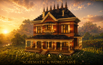🏛️ Crimson Manor Estate | Grand Medieval Noble House & Victorian Fantasy Residence