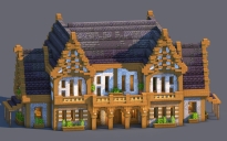 Medieval Survival House | Fully Decorated Interior | Black Edition | Schematic + World + Litematic