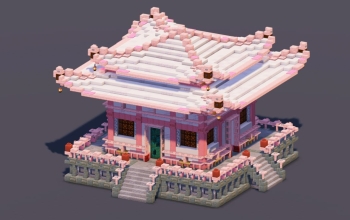 Small White Cherry Japanese Pagoda