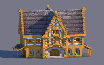 Medieval Survival House | Fully Decorated Interior | Black Edition | Schematic + World + Litematic