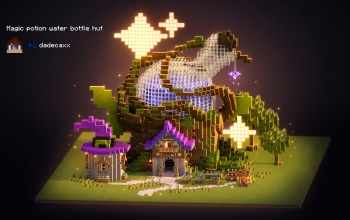 Magic potion water bottle hut