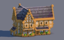 Medieval Survival House | Fully Decorated Interior | Black Edition | Schematic + World + Litematic