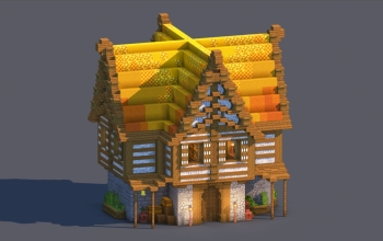 Medieval House – Fully Decorated Interior | Autumn Edition