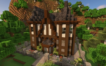 Cheydinhal Style House - (Java/Bedrock + Schematic)