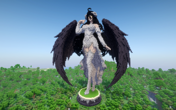 Minecraft Albedo |Overlord| Statue V02 Free (Schematic and Map)