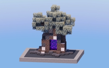 Pale Oak Tree Nether Portal