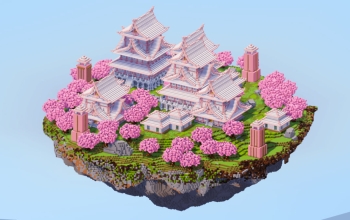 White and Cherry Japanese Floating Island