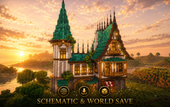 🏰 Emeraldspire Merchant Manor | Medieval Tower House & Fantasy Trading Estate