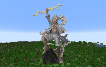 Minecraft luffy Gear 5 |One Piece| Statue Free (Schematic and Map)