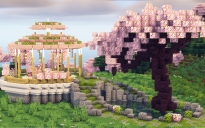 Minecraft Cherry Blossom Wedding Garden