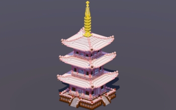Medium White Cherry Japanese Pagoda