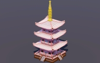 Medium White Cherry Japanese Pagoda