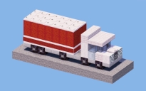 White and Red Truck