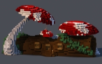 Giant Fallen Log House | Mushroom Forest