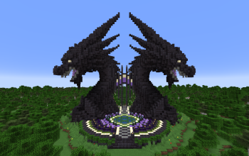 Minecraft Guardian Dragons’ Nether Portal Statue V43