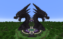 Minecraft Guardian Dragons’ Nether Portal Statue V43
