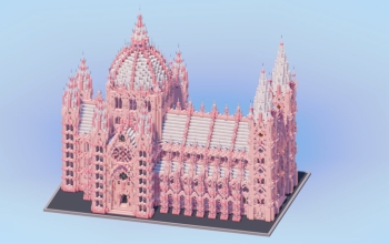 White and Cherry Gothic Cathedral v2