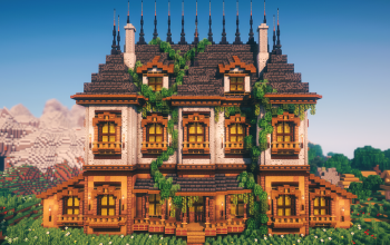 🏰 Evergreen Manor | Medieval Mansion with Overgrown Fantasy Design