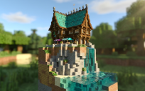 Medieval Waterfall House
