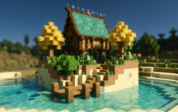 Medieval Autumn Lakehouse