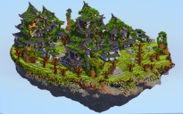 Ruined Overgrown Japanese Floating Island