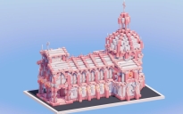 White and Cherry Medieval Church