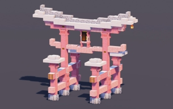 Cherry Pink Japanese Torii