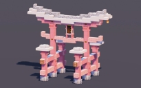 Cherry Pink Japanese Torii