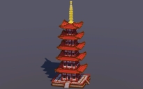 Red Japanese Pagoda