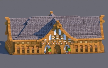 Medieval Trading Hall - Fully Decorated Interior
