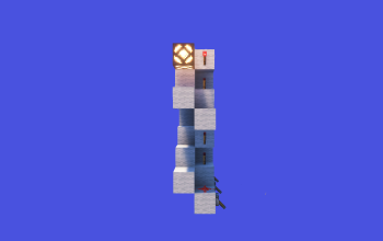Ultra compact full adder, 2 blocks deep, using only redstone torches and dust. 6x8x2