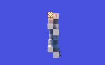 Ultra compact full adder, 2 blocks deep, using only redstone torches and dust. 6x8x2