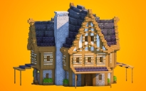 Detailed Medieval House / Large Timber Frame House
