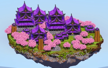 Dark Amethyst Japanese Floating Island