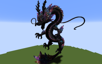 Obsirain, the Black-Iridescent Crystal Dragon