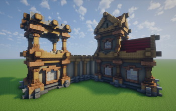 House with a wall and a tower