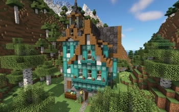 Minecraft Half-Timbered Cottage - (World + Schematic)