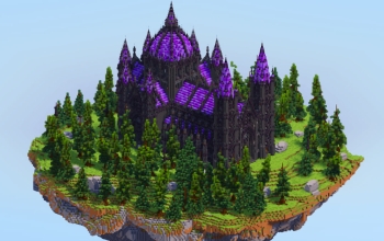 Dark Amethyst Gothic Cathedral v2 on Floatin Island