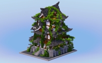Ruined Overgrown Japanese Castle