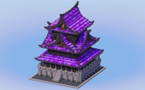 Dark Amethyst Japanese Castle