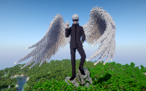 Minecraft Satoru Gojo Angel |JuJutsu Kaisen| Statue Free Schem