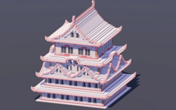 Large Japanese Castle White Cherry