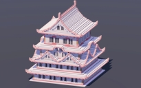 Large Japanese Castle White Cherry