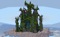 Ruined Overgrown Fantasy Castle 400x400 Blocks Fully Built Map