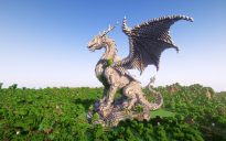 Minecraft Guardian Dragon Statue Free Schem