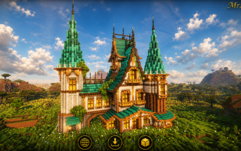 🏰 Emeraldspire Twin Towers | Medieval Noble Estate & Gothic Fantasy Mansion