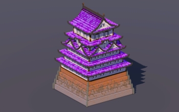 Magical Amethyst Japanese Castle